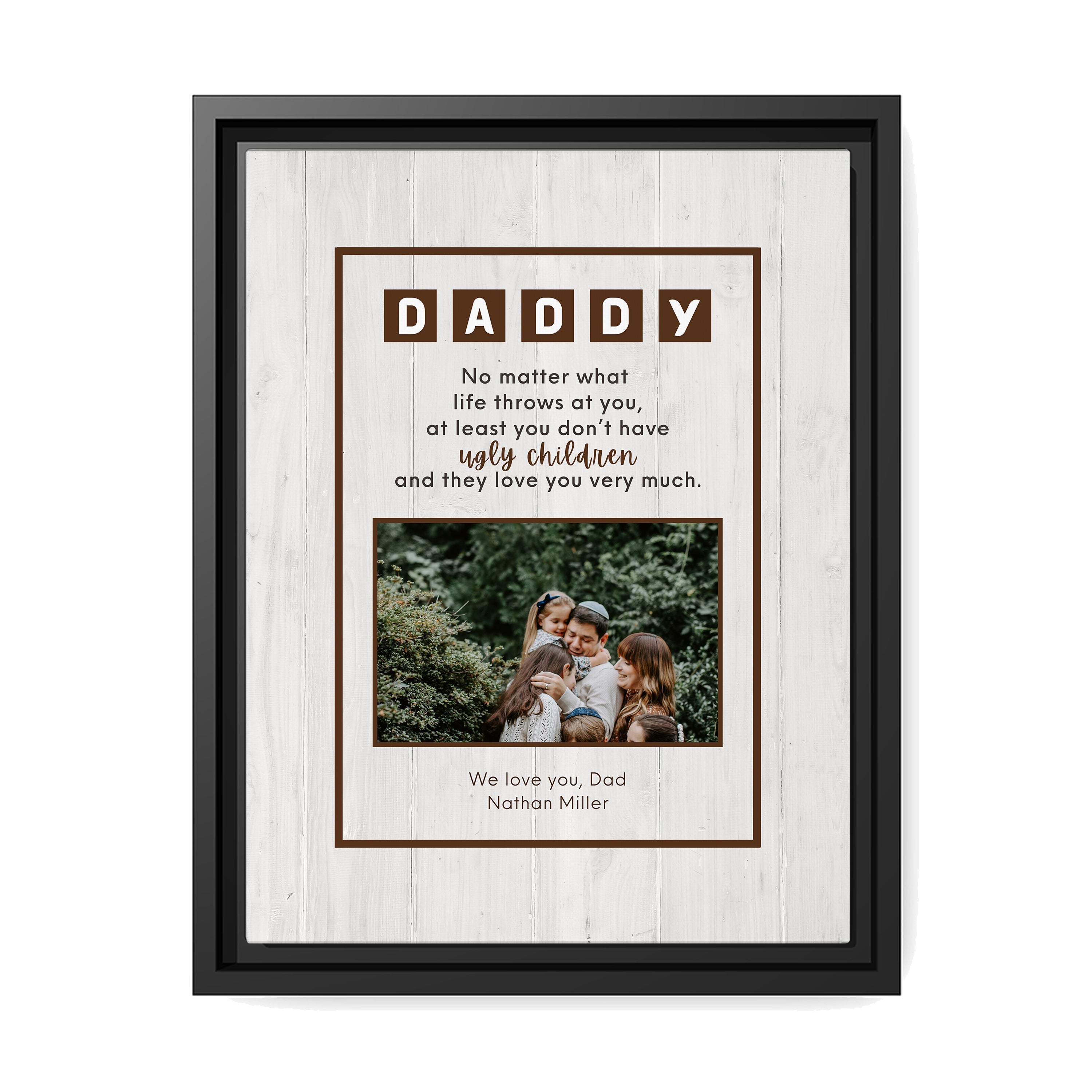 Daddy, No Matter What Life Throws At You - Personalized Father's Day, Birthday gift for Dad - Custom Canvas Print - MyMindfulGifts
