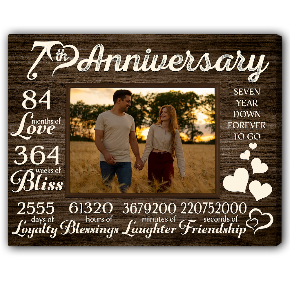 Personalized Engraved 7th Wedding Anniversary Gift For Her, Married Fo –  Freedom Look