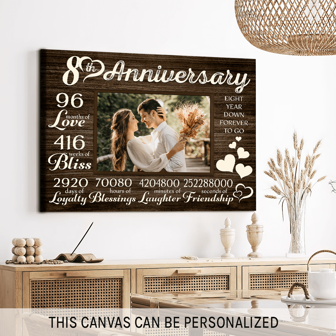 Personalised 1st 2nd 10th Wedding Anniversary Gifts Ten Years Wedding Date  Gifts | eBay