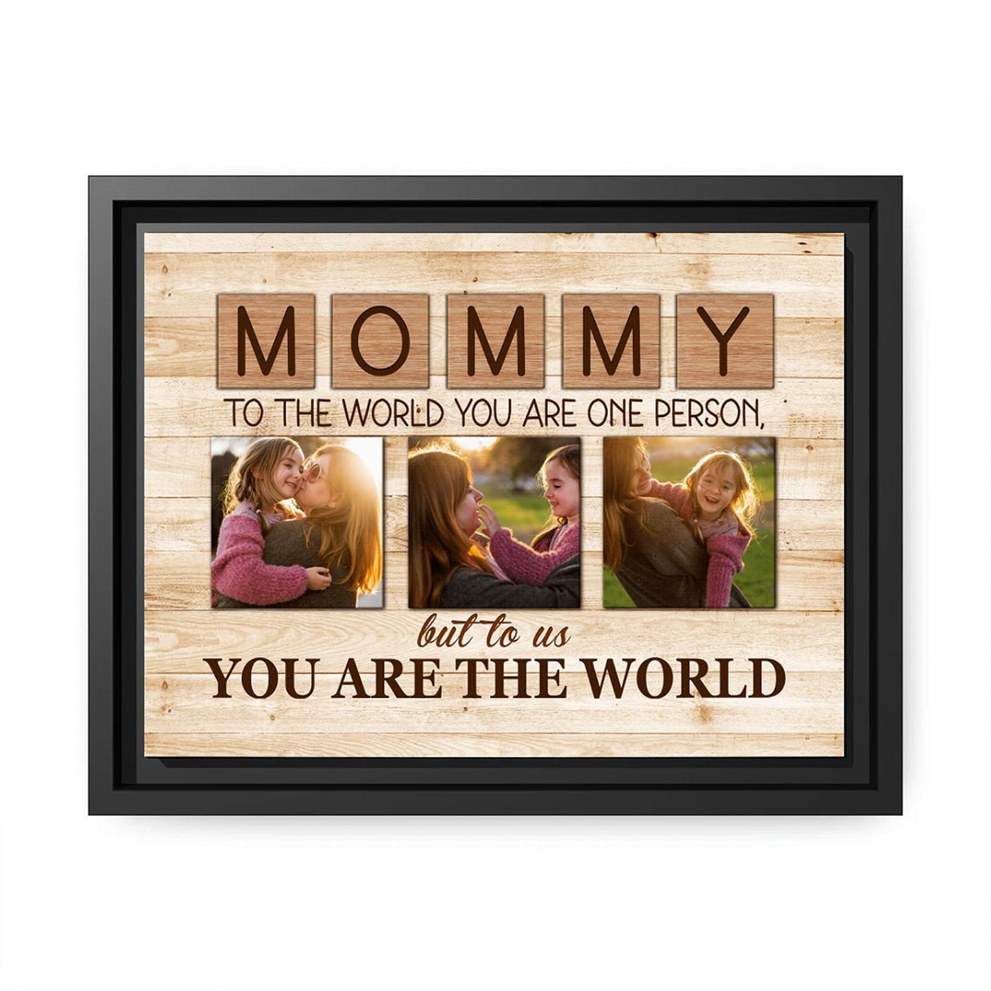 Personalized Mother's day gift for mom - Mom to us you are the world - custom Canvas print - MyMindfulGifts