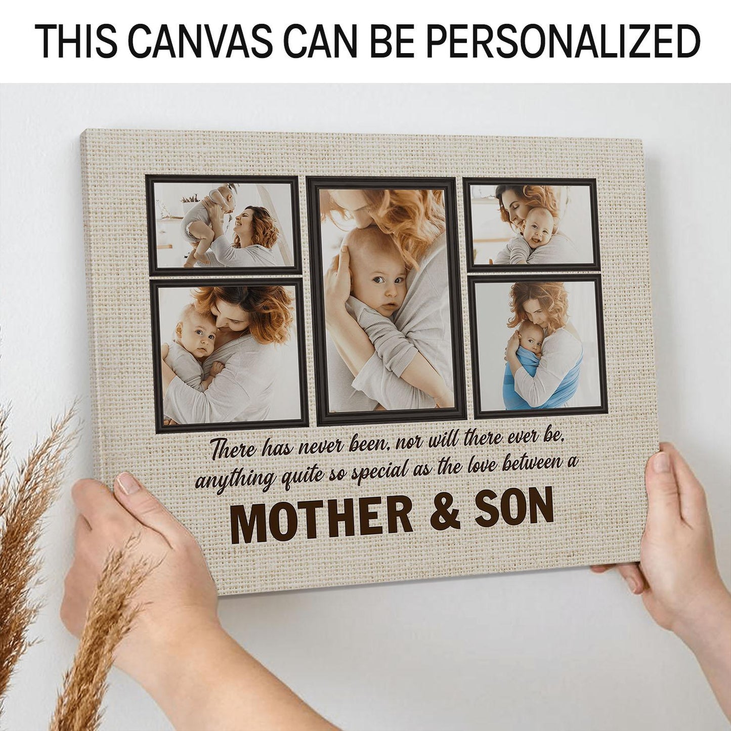 Personalized Mother's day gift for mom - The love between Mother and son - custom Canvas print - MyMindfulGifts