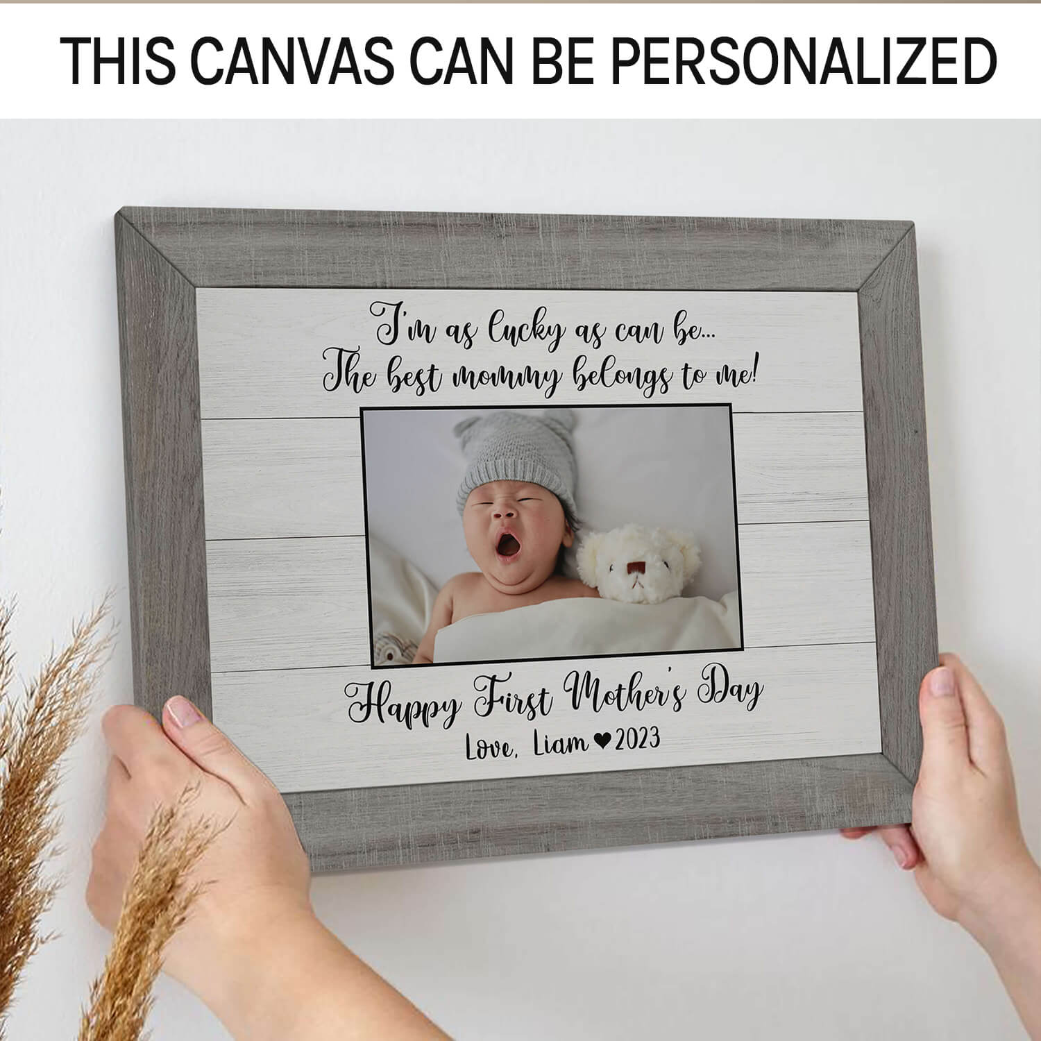 Personalized Canvas Gift For Mom - Custom Gifts For Mom - First My