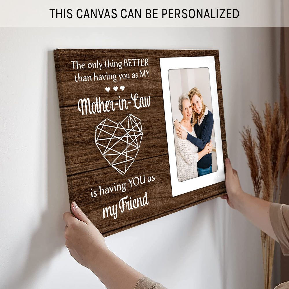 Personalized Mother's day and birthday gift for Mother-in-law - Mother in law - custom Photo Canvas print - MyMindfulGifts