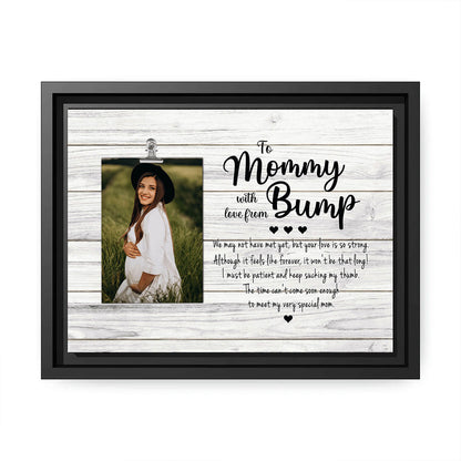 Personalized Mother's day gift for mother to be - To mommy with love from Bump - custom Photo Canvas print - MyMindfulGifts