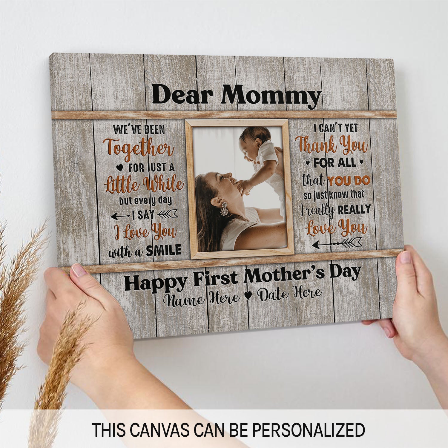 Personalized Mother's Day gift for wife from husband - Dear mommy - custom Canvas Print - MyMindfulGifts
