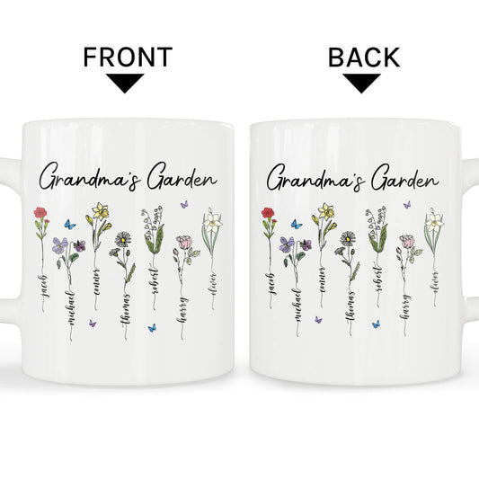 Grandma's Garden - Personalized Mother's Day or Birthday gift for Grandma - Custom Mug - MyMindfulGifts