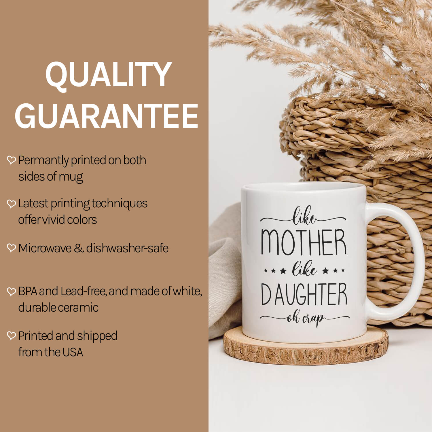 Like Mother Like Daughter - Personalized Mother's Day or Birthday gift for Mom - Custom Mug - MyMindfulGifts