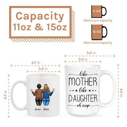 Like Mother Like Daughter - Personalized Mother's Day or Birthday gift for Mom - Custom Mug - MyMindfulGifts