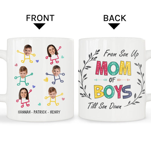 Personalized Mother's Day or Birthday gift for Mom from Son - Mom of boys - custom Mug - MyMindfulGifts