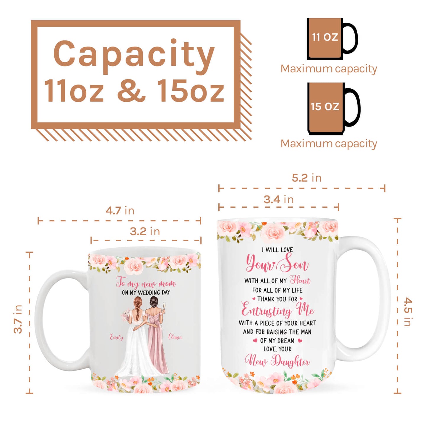 To my new mom - Personalized Mother's Day or Birthday gift for Mom - Custom Mug - MyMindfulGifts