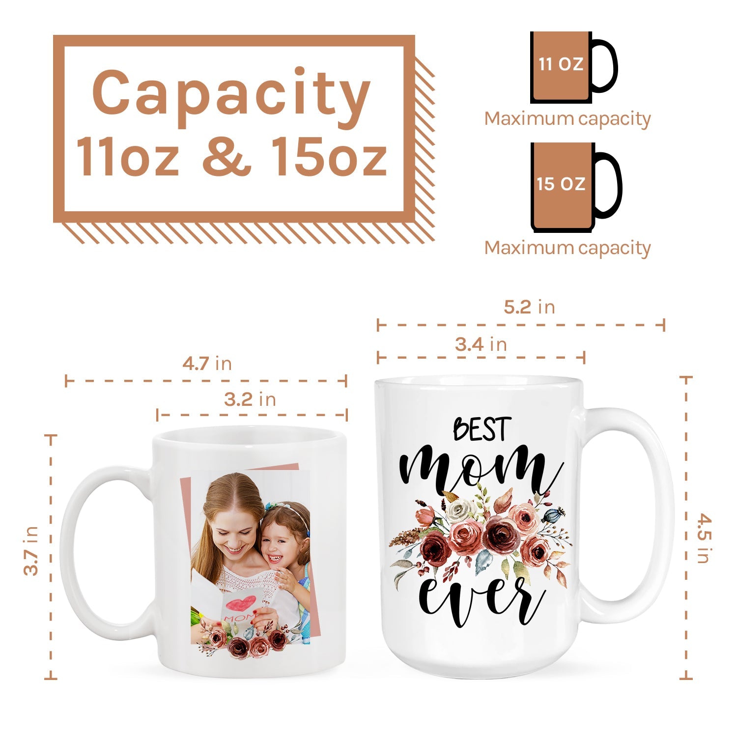 Best mom ever - Personalized Mother's Day or Birthday gift for Mom - Custom Mug - MyMindfulGifts