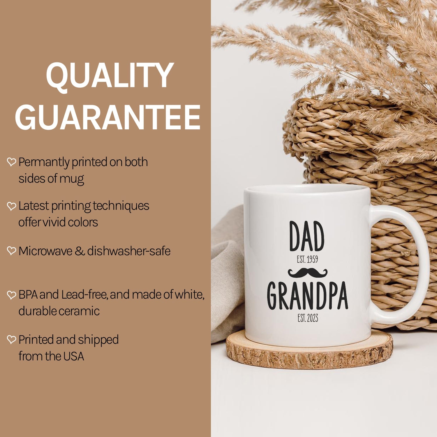Not only a dad - Personalized Father's Day or Birthday gift for Grandpa or for Dad - Custom Mug - MyMindfulGifts
