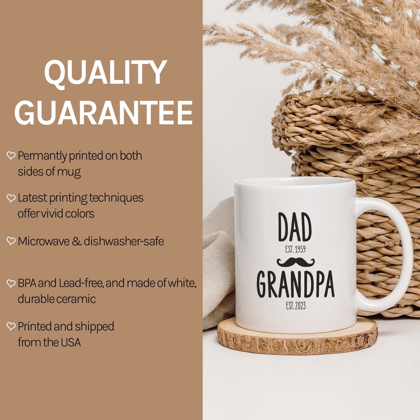 Not only a dad - Personalized Father's Day or Birthday gift for Grandpa or for Dad - Custom Mug - MyMindfulGifts