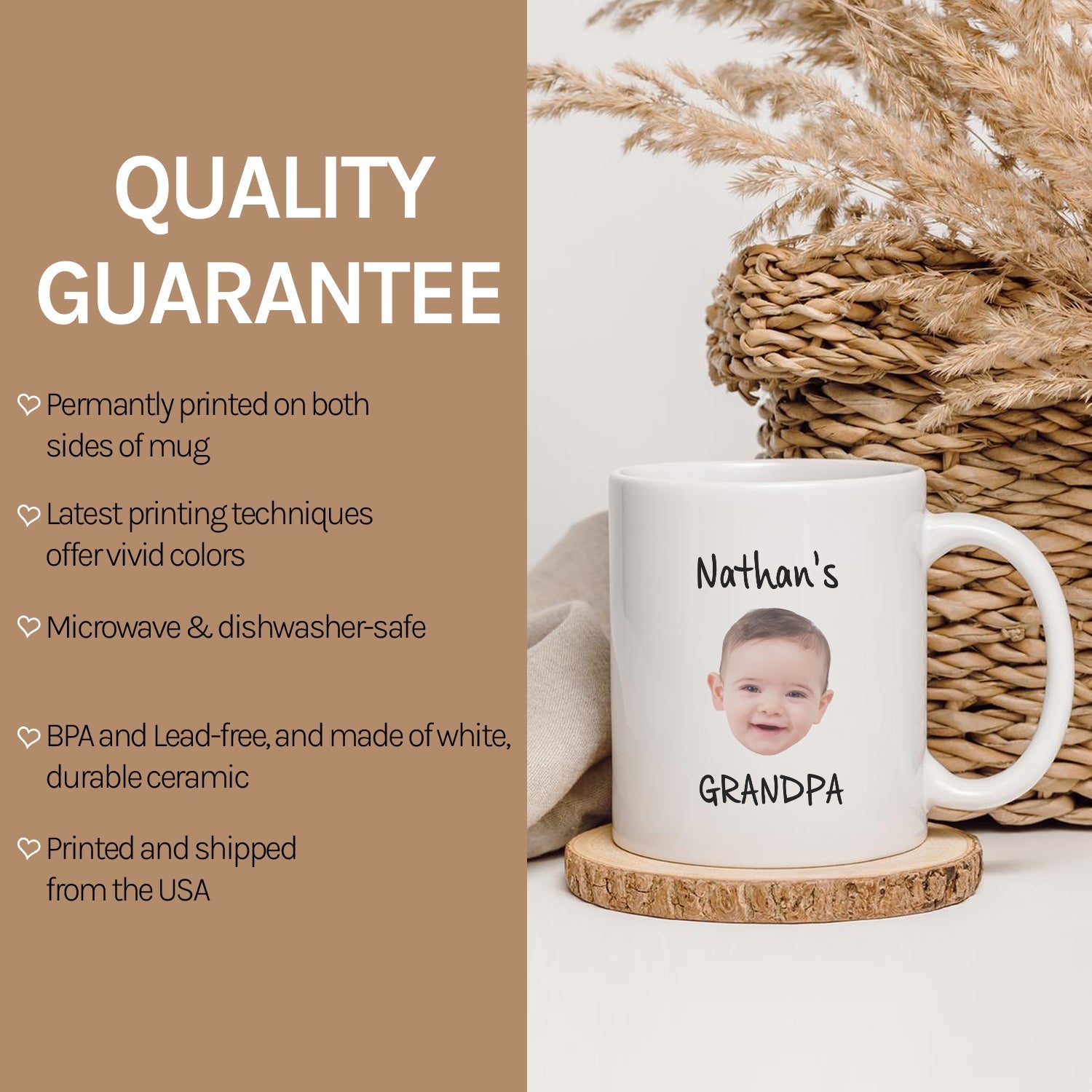 My grandpa - Personalized Father's Day or Birthday gift for Grandpa - Custom Mug - MyMindfulGifts