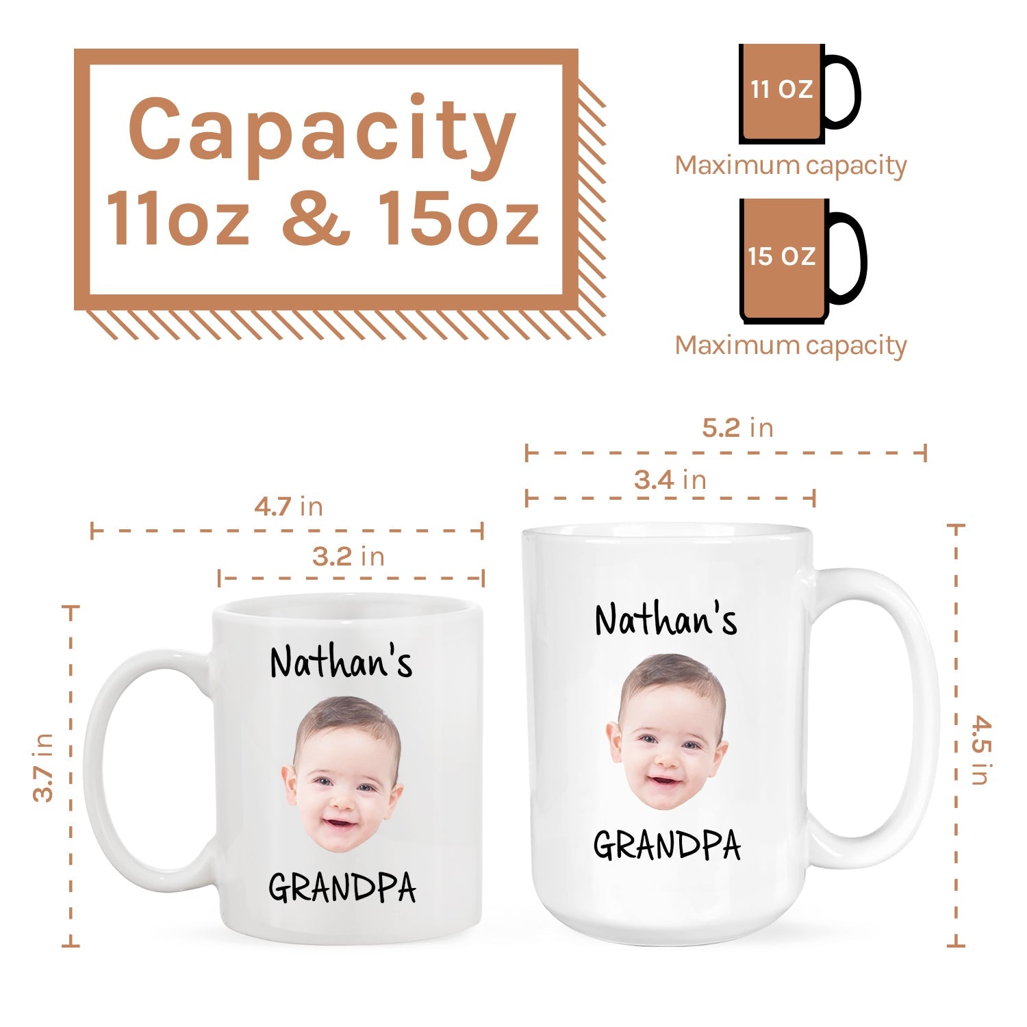 My grandpa - Personalized Father's Day or Birthday gift for Grandpa - Custom Mug - MyMindfulGifts