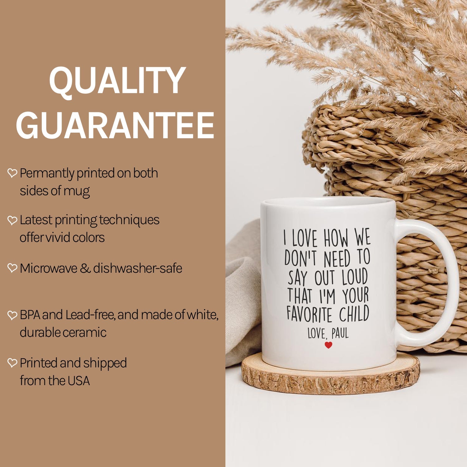 Don't Need To
Say Out Loud - Personalized Father's Day gift for Dad   - Custom Mug - MyMindfulGifts
