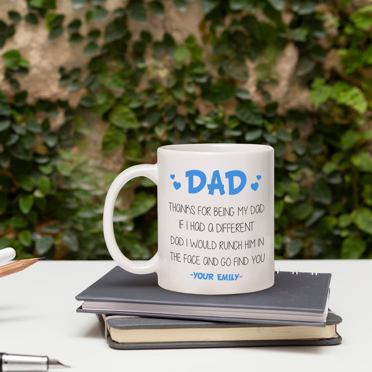 Thank For Being My Dad - Personalized Father's Day or Birthday gift for Dad   - Custom Mug - MyMindfulGifts