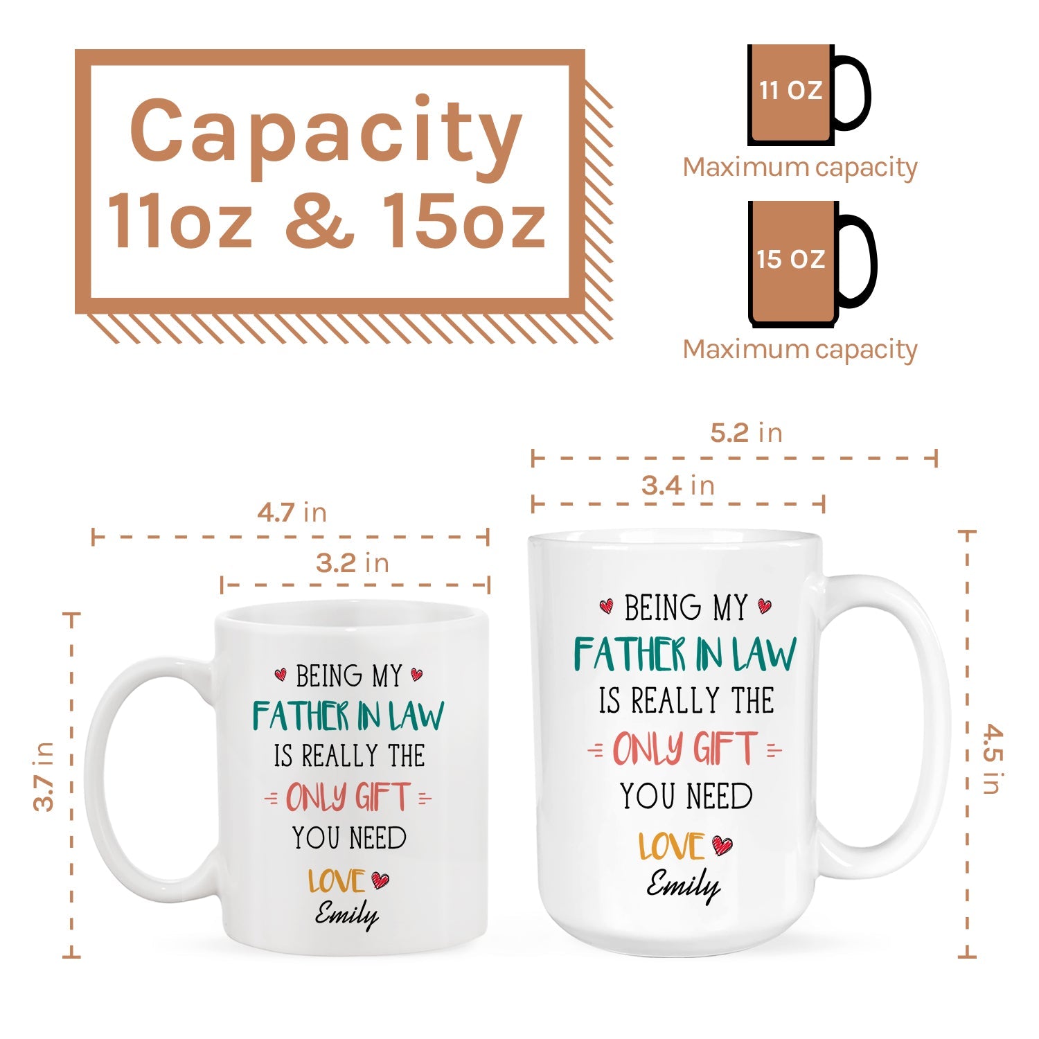 Being My Father In Law - Personalized Father's Day or Birthday gift for Dad from Daughter in law - Custom Mug - MyMindfulGifts