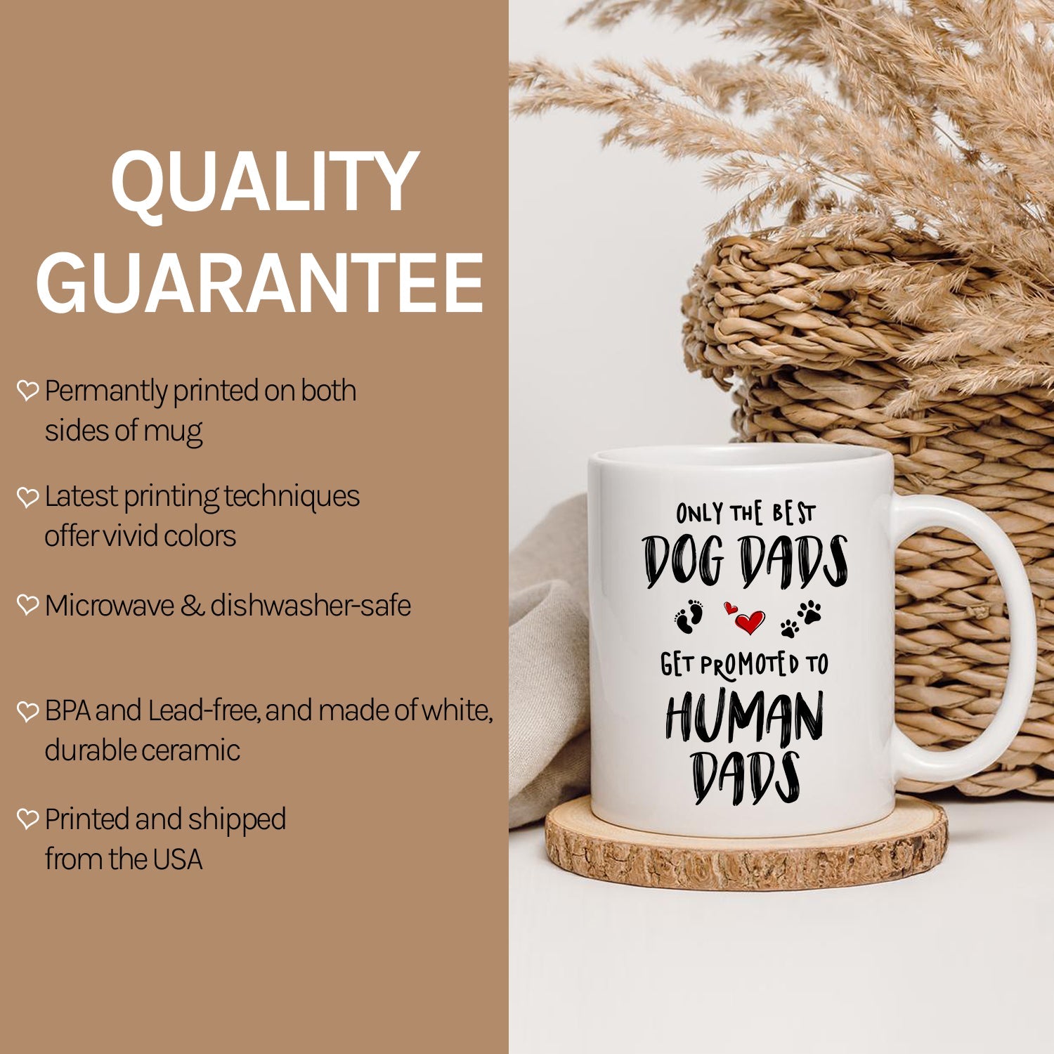 Best Dog Dad - Personalized Father's Day gift for Dad - Custom Mug - MyMindfulGifts