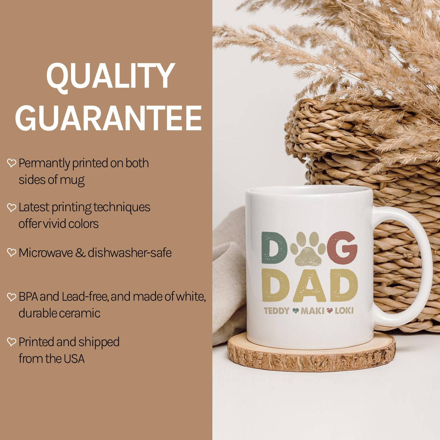 Dog Dad - Personalized Father's Day or Birthday gift for Dog Dad, for Dog Lovers - Custom Mug - MyMindfulGifts