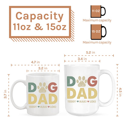 Dog Dad - Personalized Father's Day or Birthday gift for Dog Dad, for Dog Lovers - Custom Mug - MyMindfulGifts