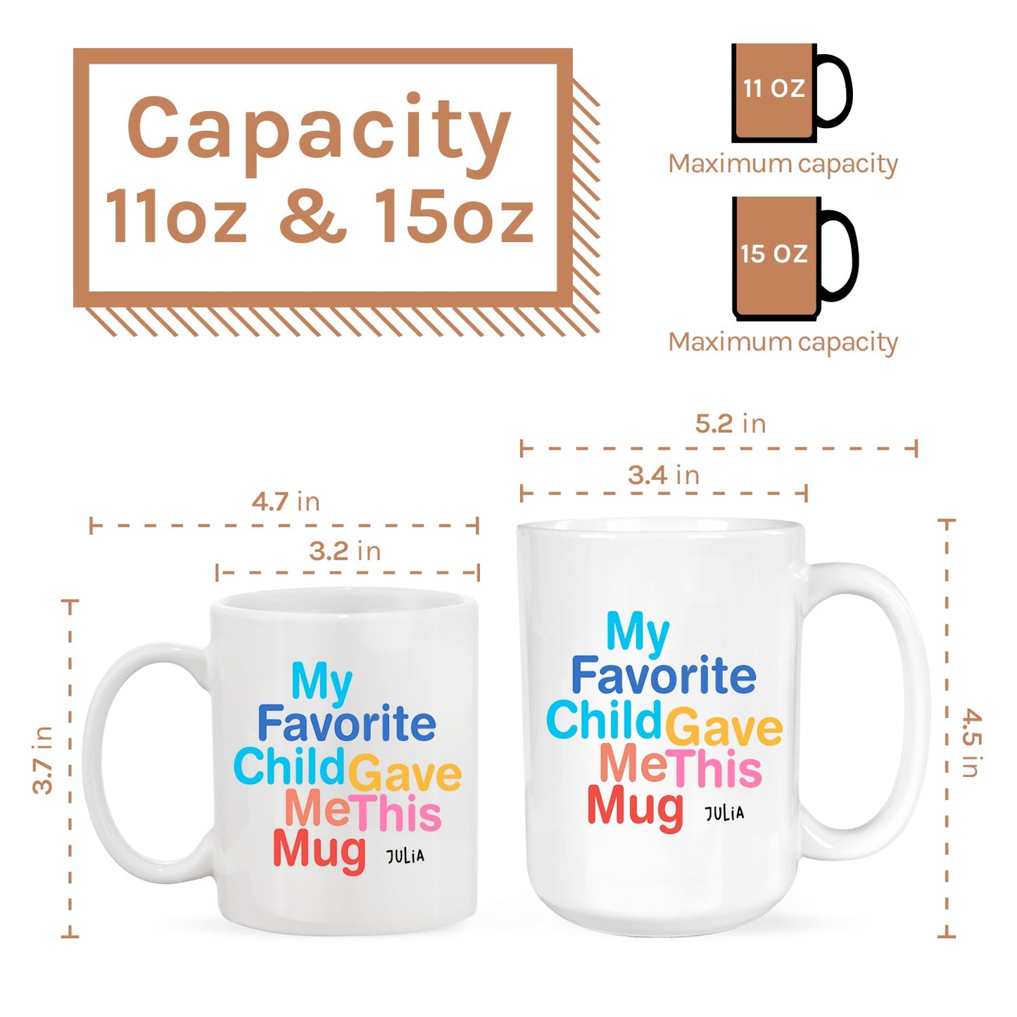 My Favorite Child Gave Mug - Personalized Father's Day or Birthday gift for Dad - Custom Mug - MyMindfulGifts