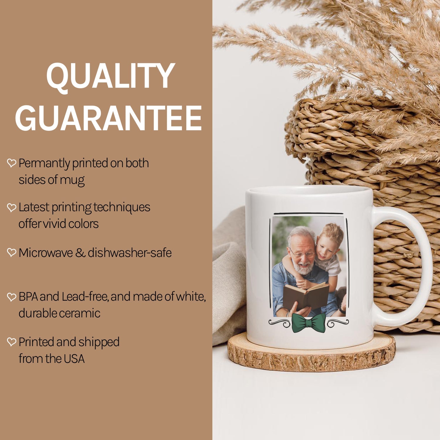 Happy Father’s Day Grandpa - Personalized Father's Day gift for Grandpa - Custom Mug - MyMindfulGifts