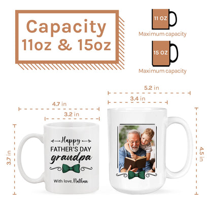 Happy Father’s Day Grandpa - Personalized Father's Day gift for Grandpa - Custom Mug - MyMindfulGifts