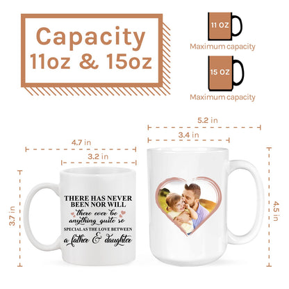 Love Between Father & Daughter - Personalized Father's Day gift for Dad - Custom Mug - MyMindfulGifts