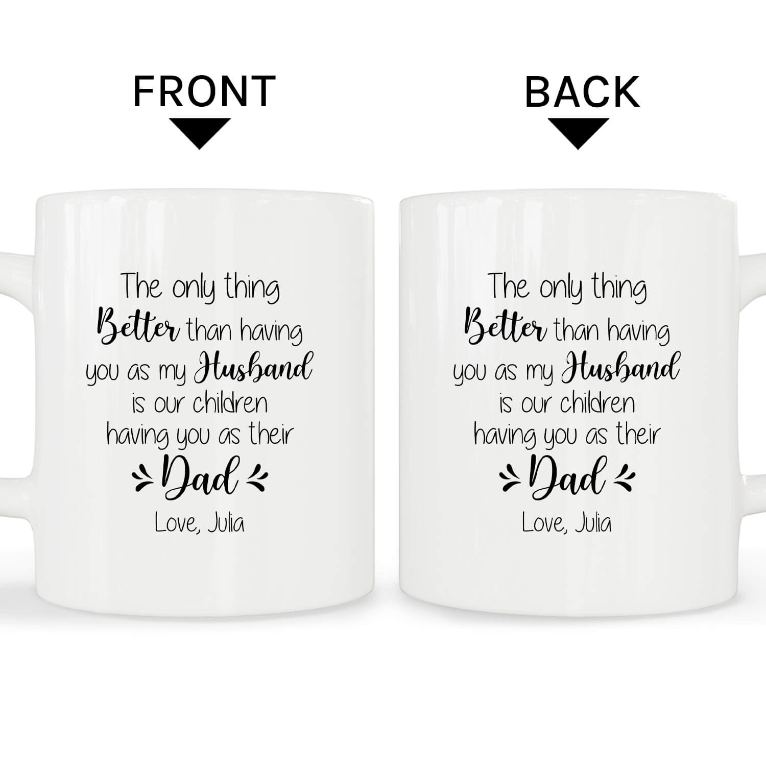 The only thing better than having you as my husband  - Personalized Father's Day or Birthday gift for Dad - Custom Mug - MyMindfulGifts