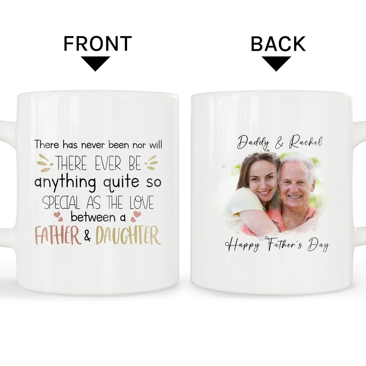 Love Between Father & Daughter - Personalized Father's Day gift for Dad - Custom Mug - MyMindfulGifts