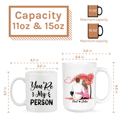 You're my person - Personalized Anniversary day, Valentine's day gift for Husband - Custom Mug - MyMindfulGifts