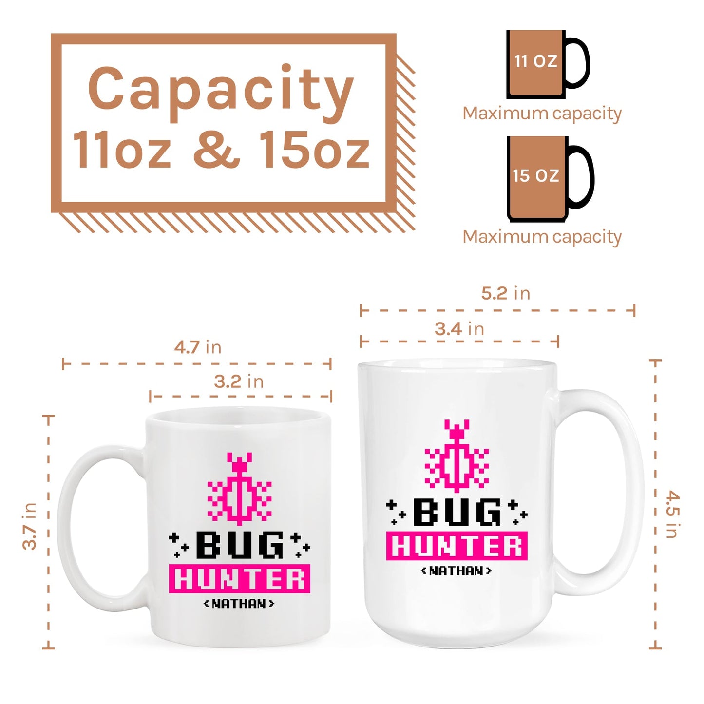 Bug Hunter - Personalized All occasions gift for Software Engineer - Custom Mug - MyMindfulGifts