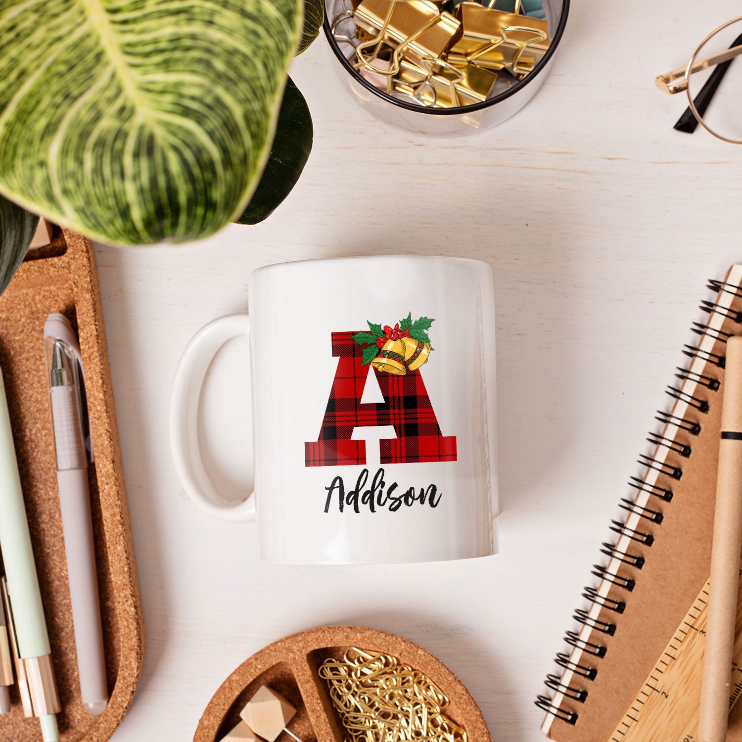 Initial Mug - Personalized Christmas gift for Him, for Her - Custom Mug - MyMindfulGifts