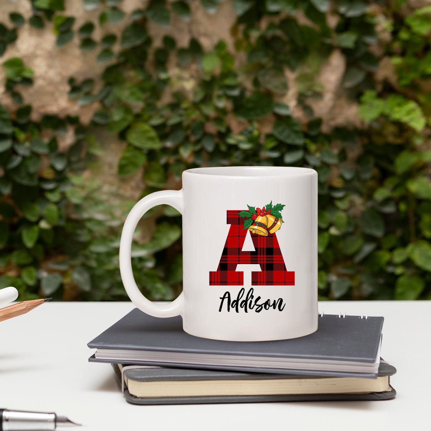 Initial Mug - Personalized Christmas gift for Him, for Her - Custom Mug - MyMindfulGifts