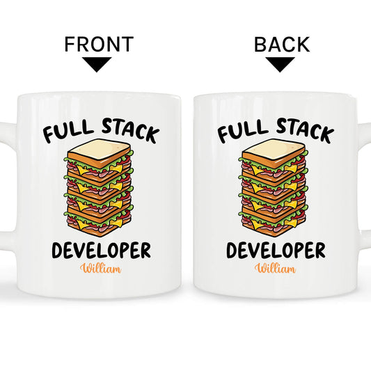 Full Stack Developer - Personalized Birthday gift for Software Engineer - Custom Mug - MyMindfulGifts