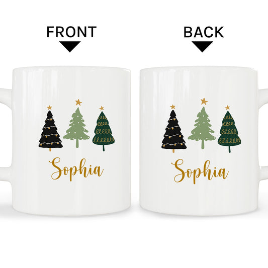 Aspen Christmas Tree - Personalized Christmas gift for Family or Coworker - Custom Mug - MyMindfulGifts