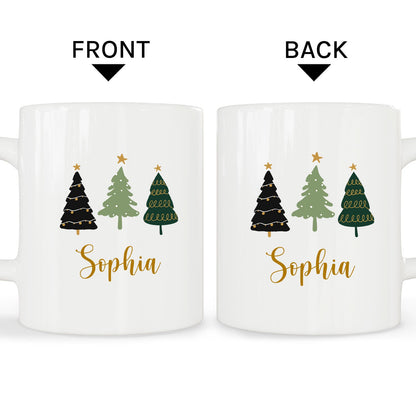 Aspen Christmas Tree - Personalized Christmas gift for Family or Coworker - Custom Mug - MyMindfulGifts