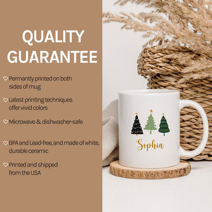 Aspen Christmas Tree - Personalized Christmas gift for Family or Coworker - Custom Mug - MyMindfulGifts