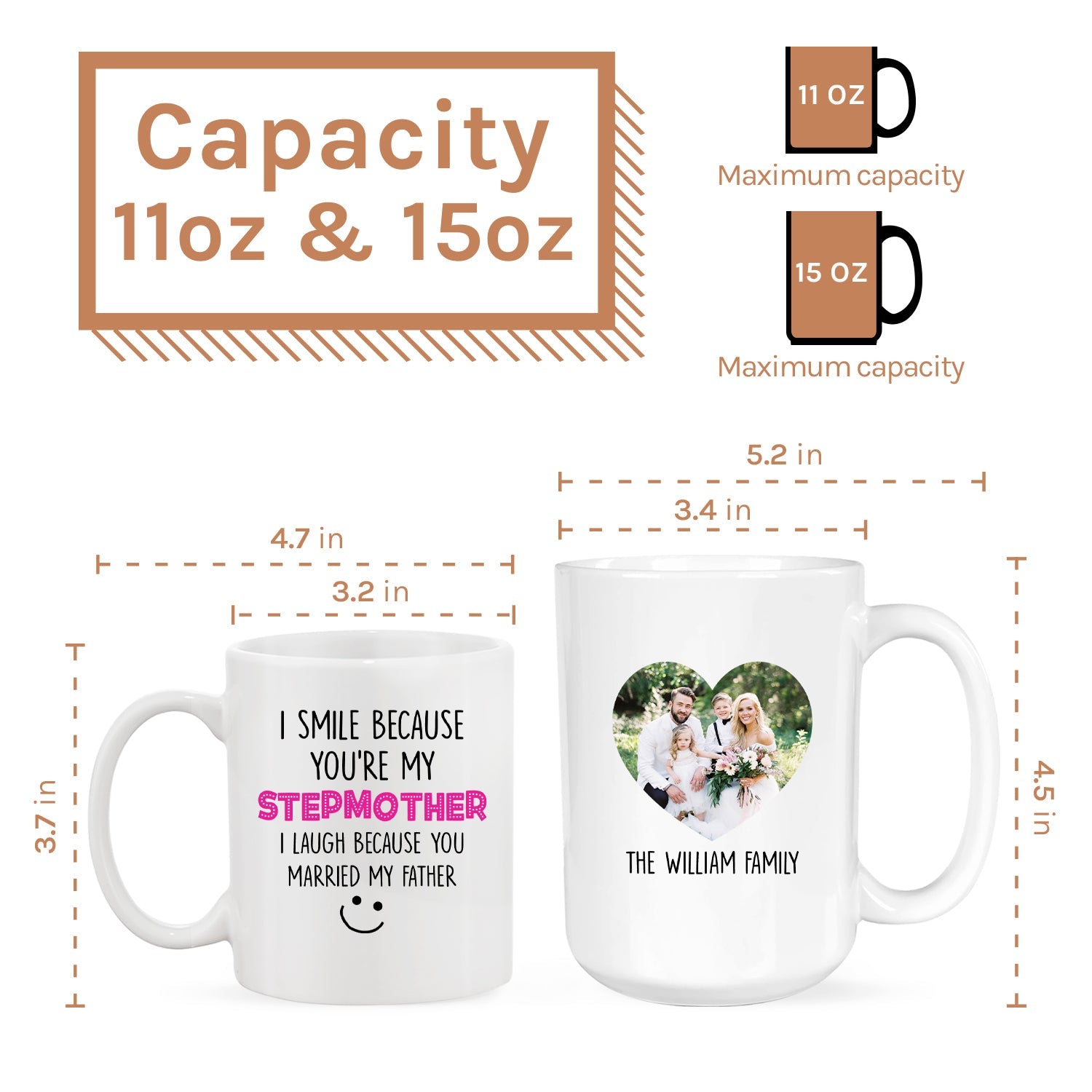 Smile Because You're My Stepmother Personalized Mother's Day