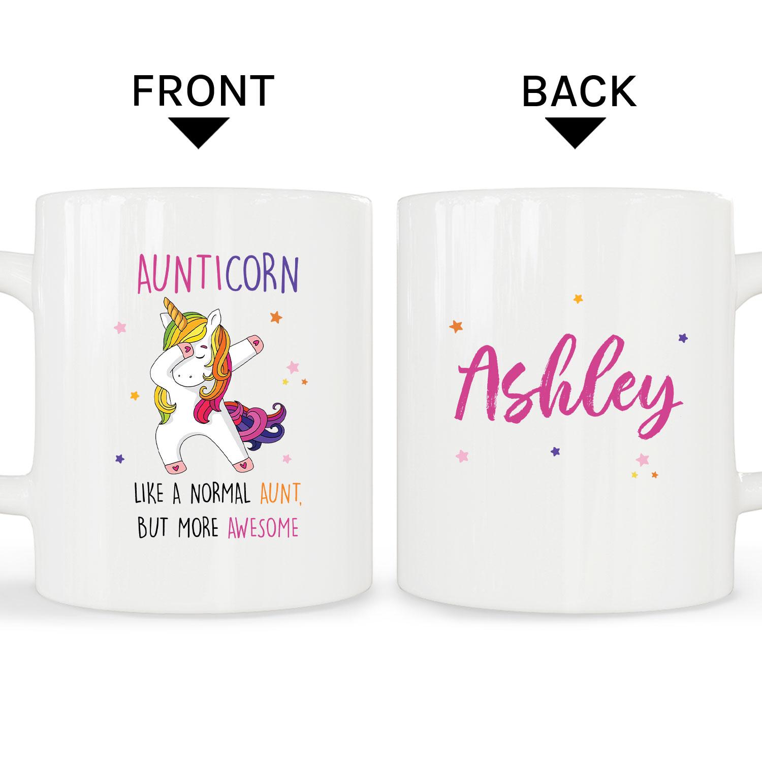 Aunticorn - Personalized Birthday or Christmas gift for Aunt - Custom Mug - MyMindfulGifts