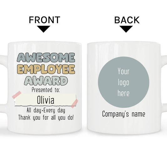 Awesome Employee Award - Personalized Christmas gift For Employees - Custom Mug - MyMindfulGifts