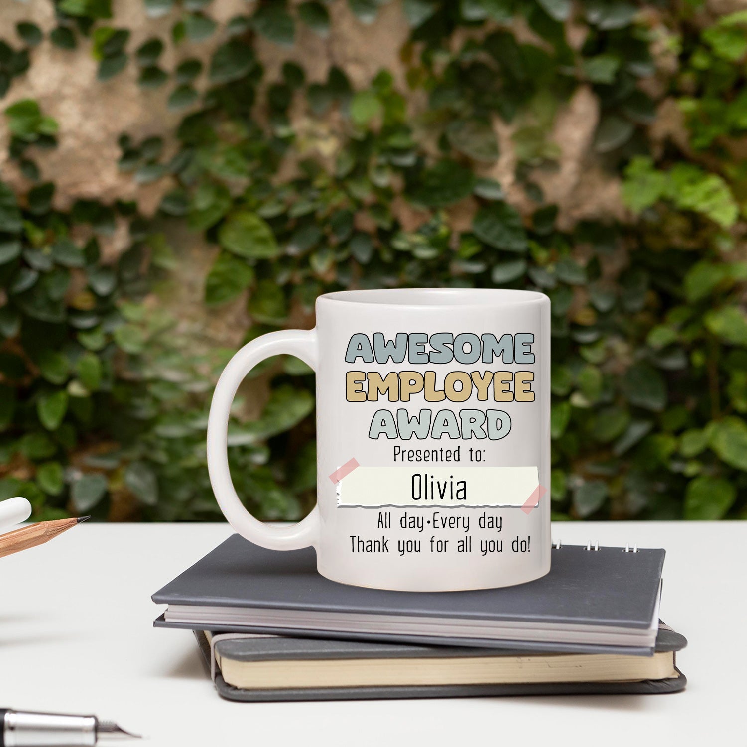 Awesome Employee Award - Personalized Christmas gift For Employees - Custom Mug - MyMindfulGifts