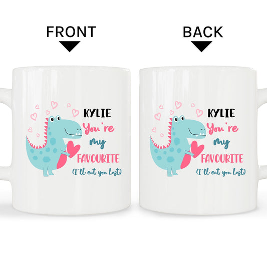 Funny Valentines - I'll Eat You Last - Personalized Anniversary or Valentine's Day gift For Boyfriend or Girlfriend - Custom Mug - MyMindfulGifts