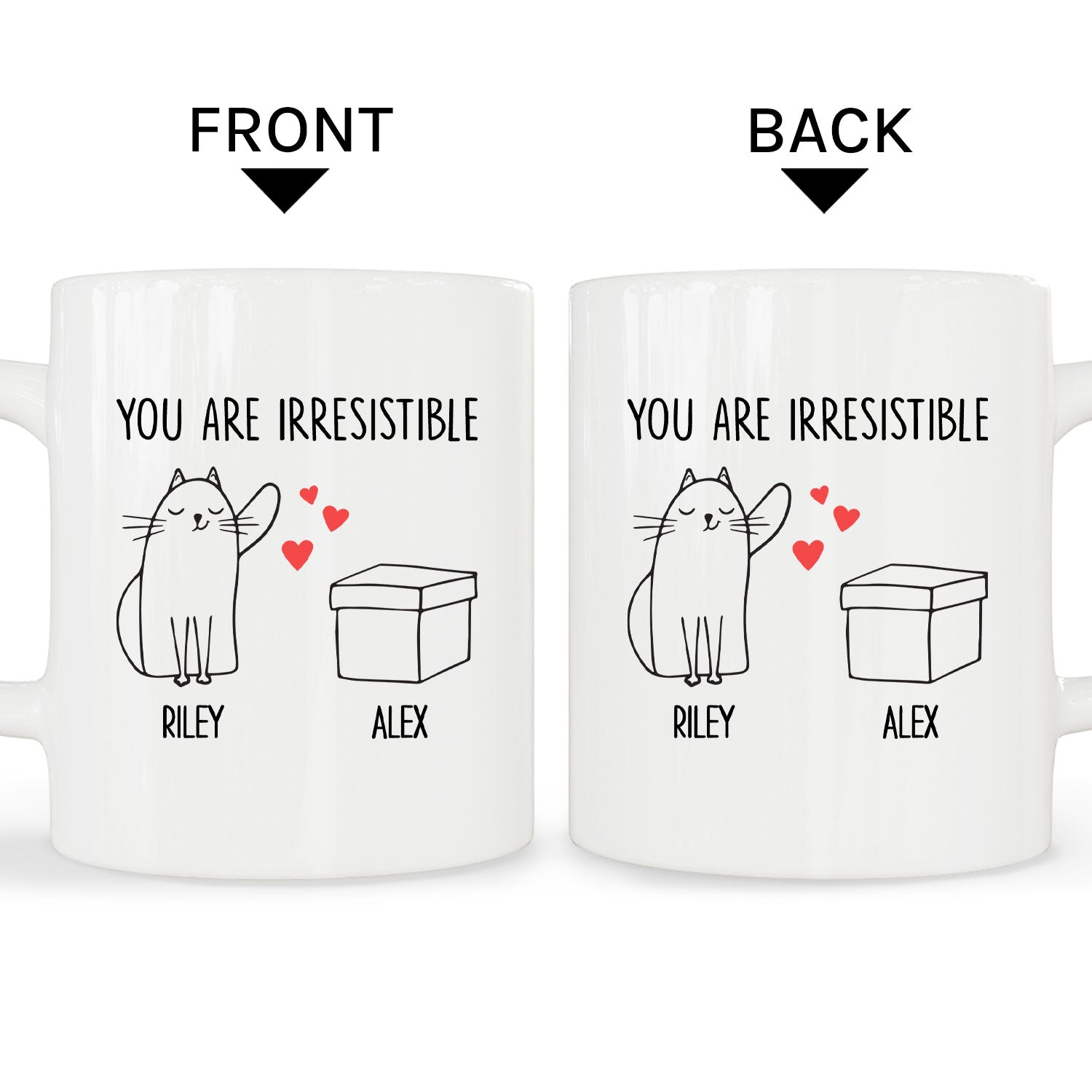 You Are Irresistible - Personalized Anniversary or Valentine's Day gift For Boyfriend or Girlfriend - Custom Mug - MyMindfulGifts