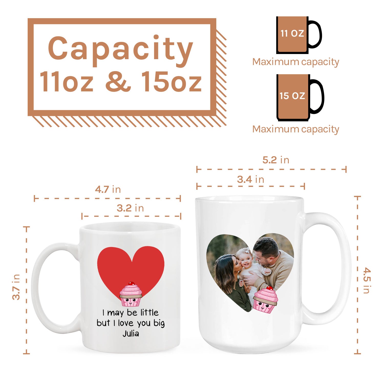 I Love You Big - Personalized Valentine's Day gift For Parents - Custom Mug - MyMindfulGifts