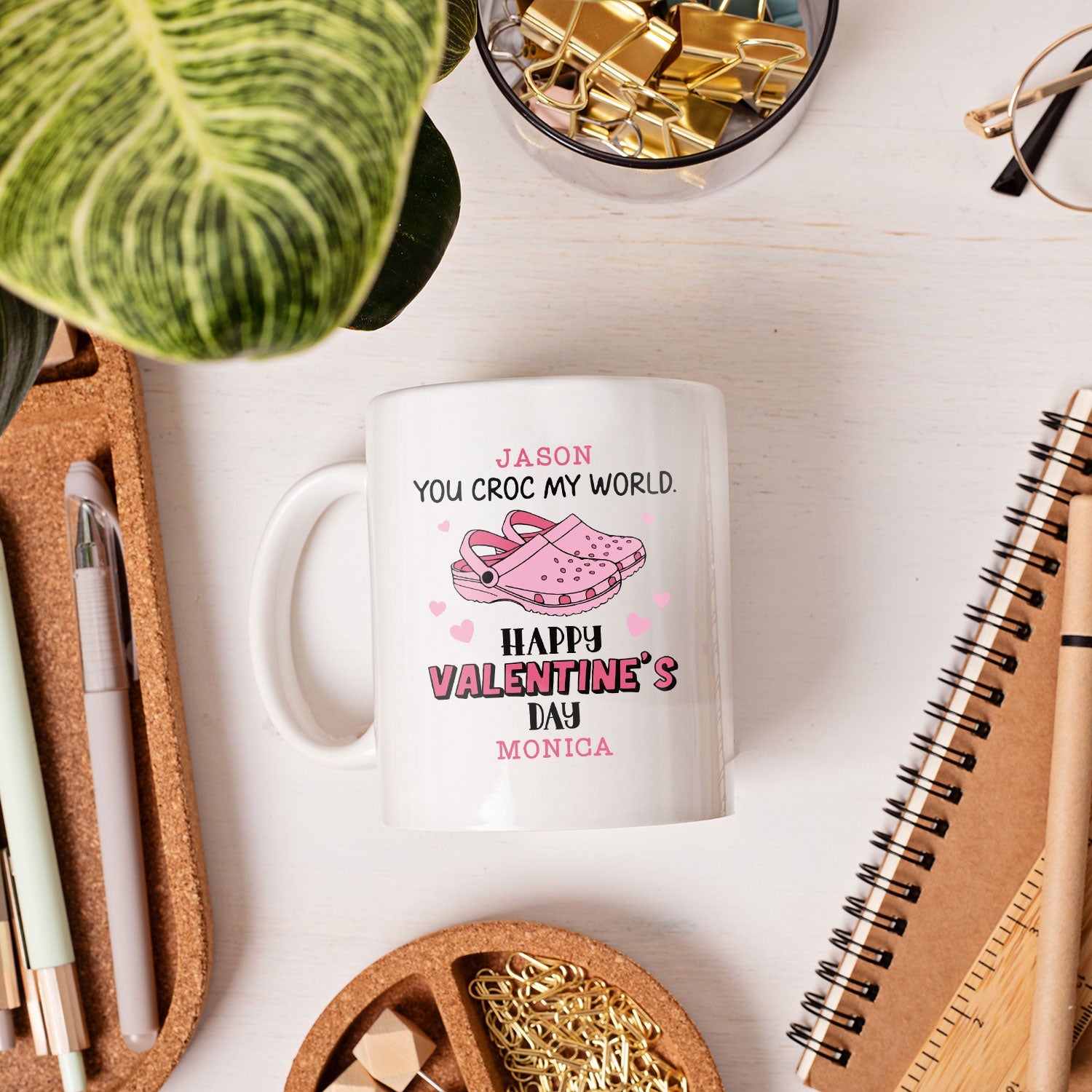 You Croc My World - Personalized Valentine's Day gift For Boyfriend or Girlfriend - Custom Mug - MyMindfulGifts