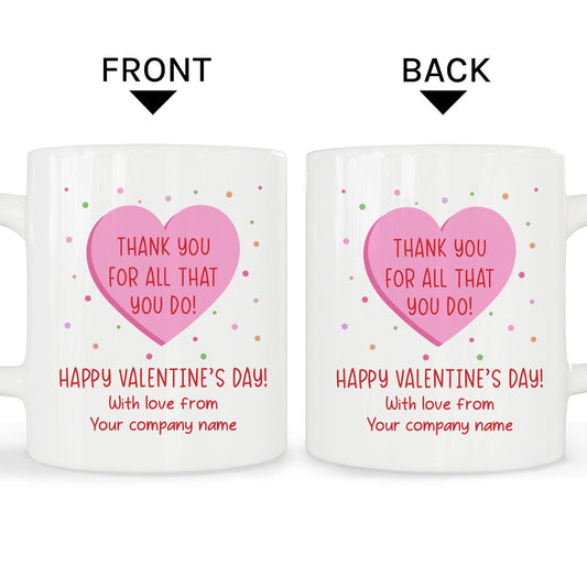 Valentine's Day Staff Appreciation - Personalized Valentine's Day gift For Employees - Custom Mug - MyMindfulGifts