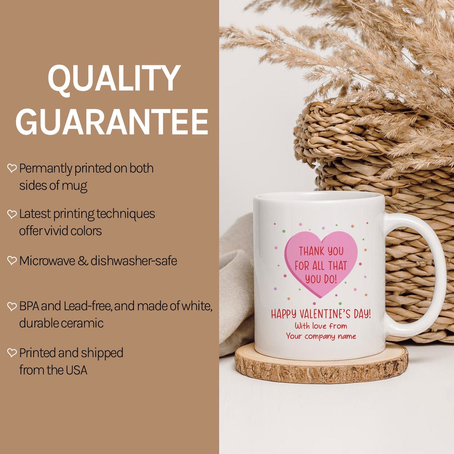 Valentine's Day Staff Appreciation - Personalized Valentine's Day gift For Employees - Custom Mug - MyMindfulGifts