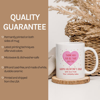 Valentine's Day Staff Appreciation - Personalized Valentine's Day gift For Employees - Custom Mug - MyMindfulGifts